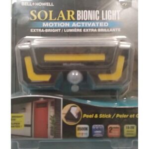 Bell Howell Solar Bionic Light Motion Activated‎ New In Box Peel and Stick